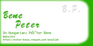 bene peter business card
